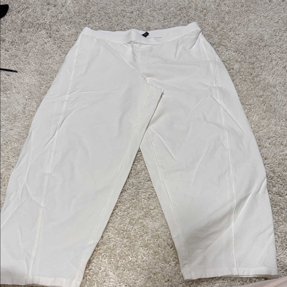 NWOT Eileen Fisher Ivory VISCOSE pants size medium